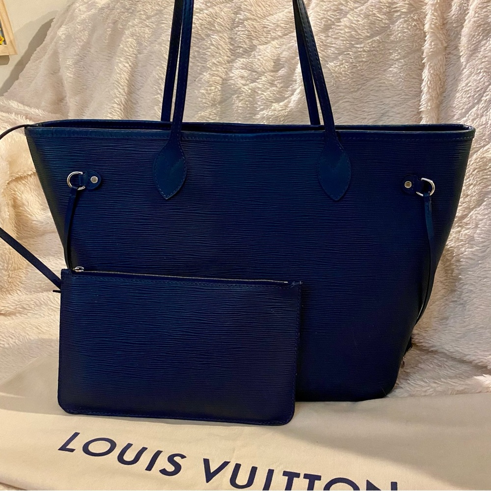 LOUIS VUITTON EPI NEVERFULL MM (INDIGO/NAVY)